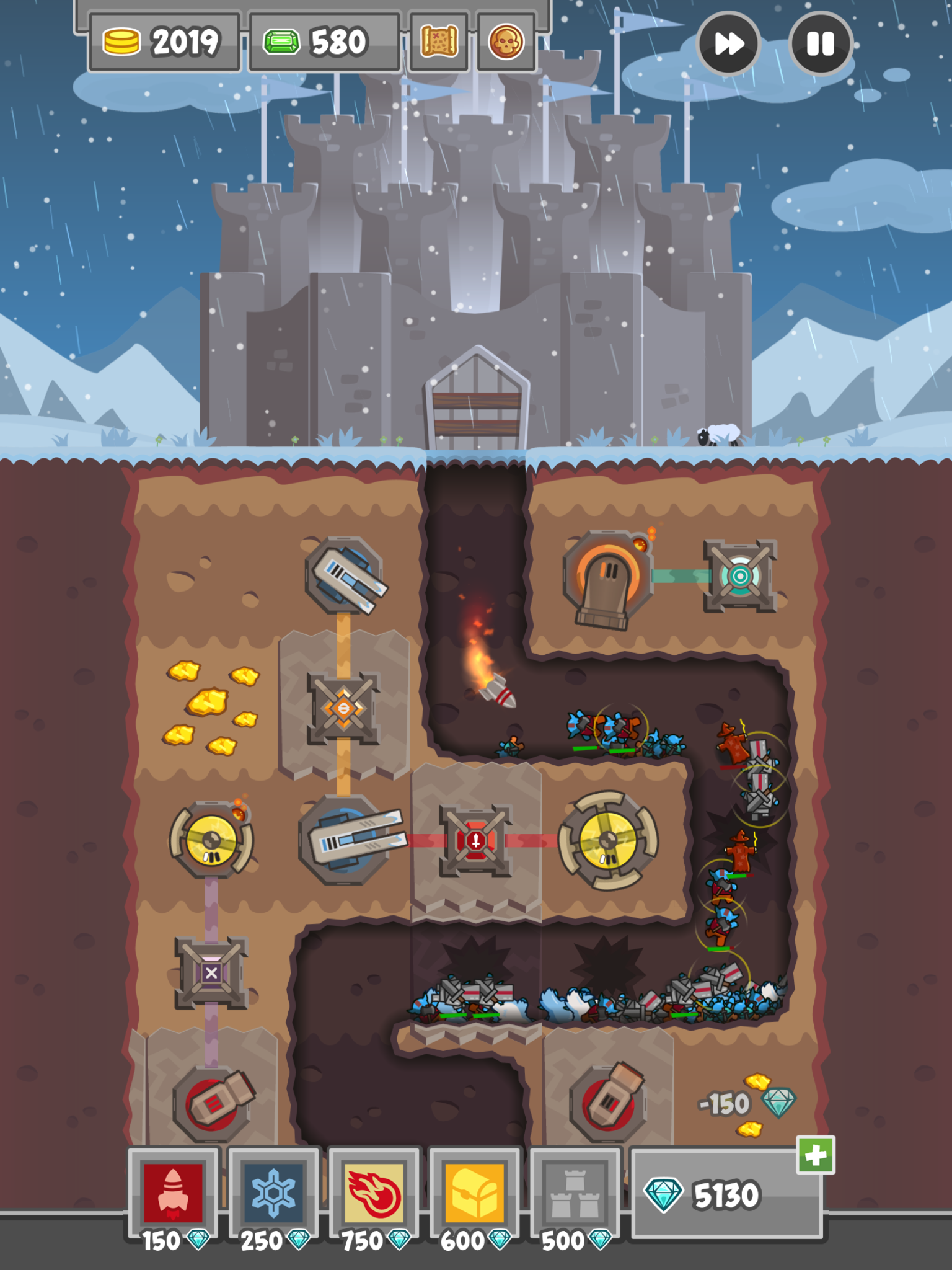 Digfender: Tower Defense TD 게임 스크린샷