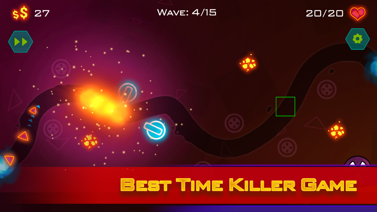 Tower Defense: Geometry War Game Screenshot