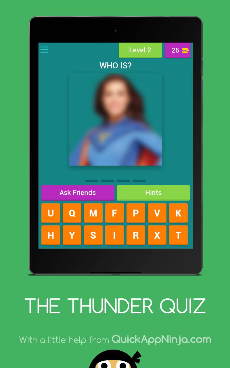 THE THUNDER QUIZ Game Screenshot