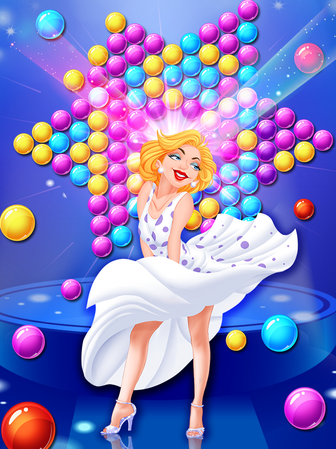 Marilyn Super Star Bubble Game Screenshot