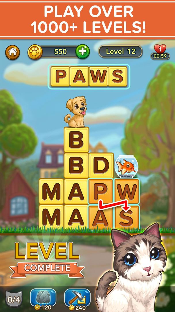 Screenshot of WORD PETS - FREE WORD GAMES!
