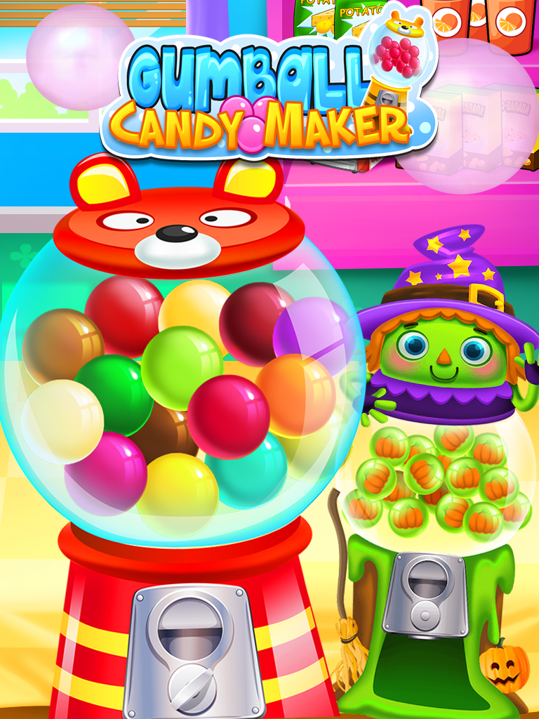 Bubble Gum Maker: Rainbow Gumball Games Free Game Screenshot