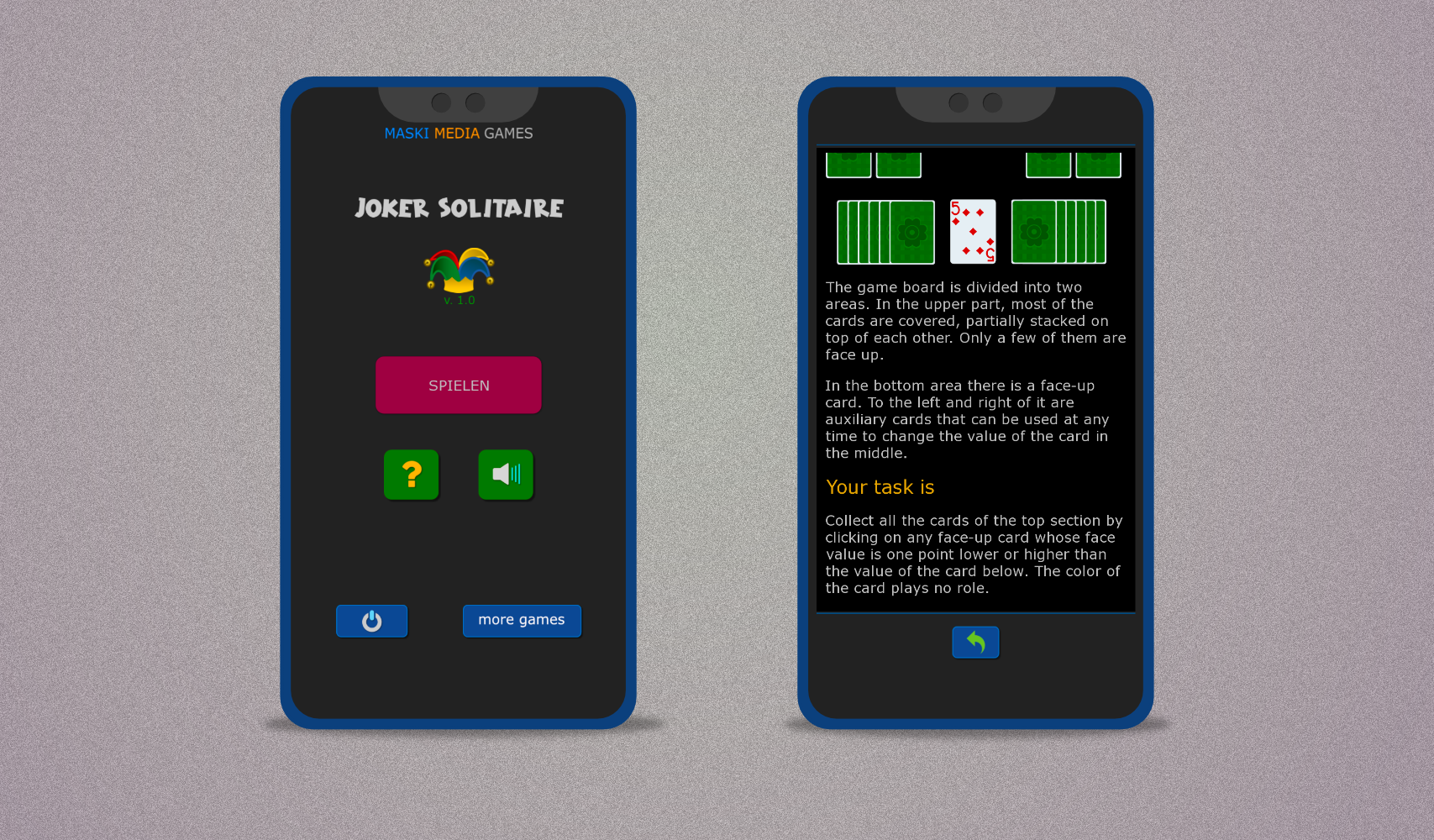 Joker Solitaire ゲームのスクリーンショット