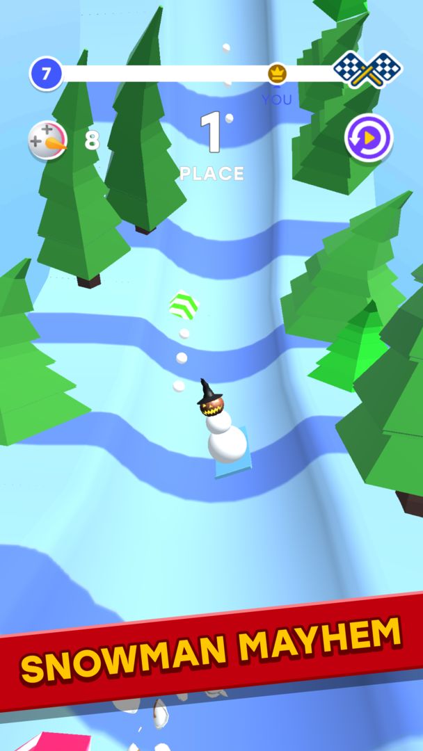 Snowman Race 3D PRO遊戲截圖