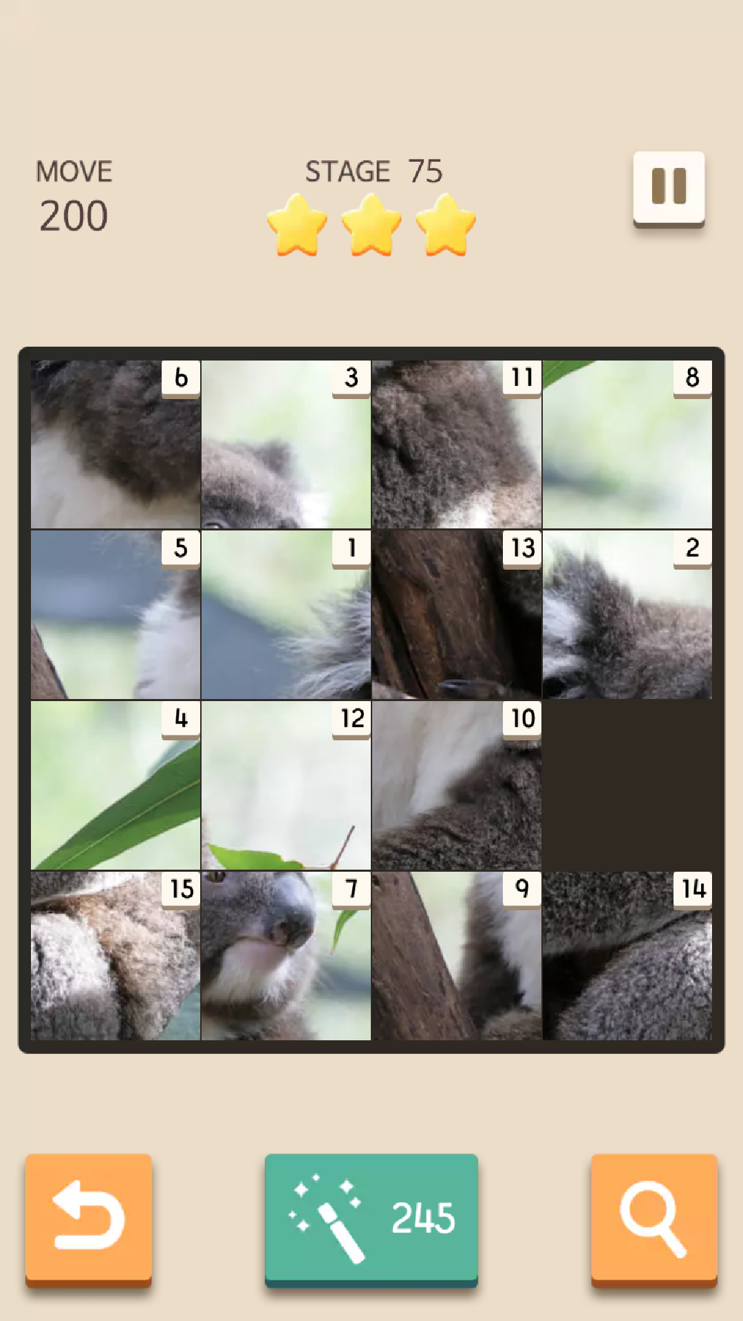 Slide Puzzle King Game Screenshot