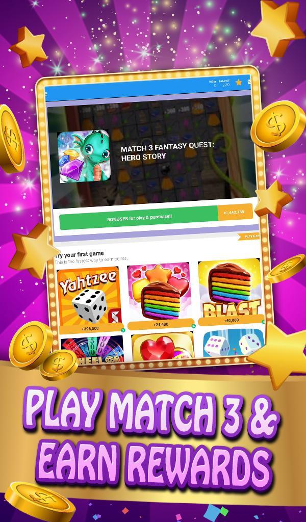 Match 3 App Rewards: Daily Game Rewards ภาพหน้าจอเกม