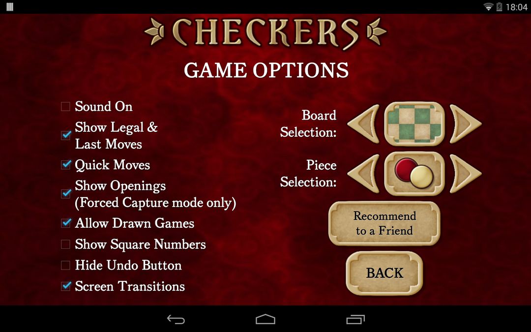 Screenshot of Checkers Pro
