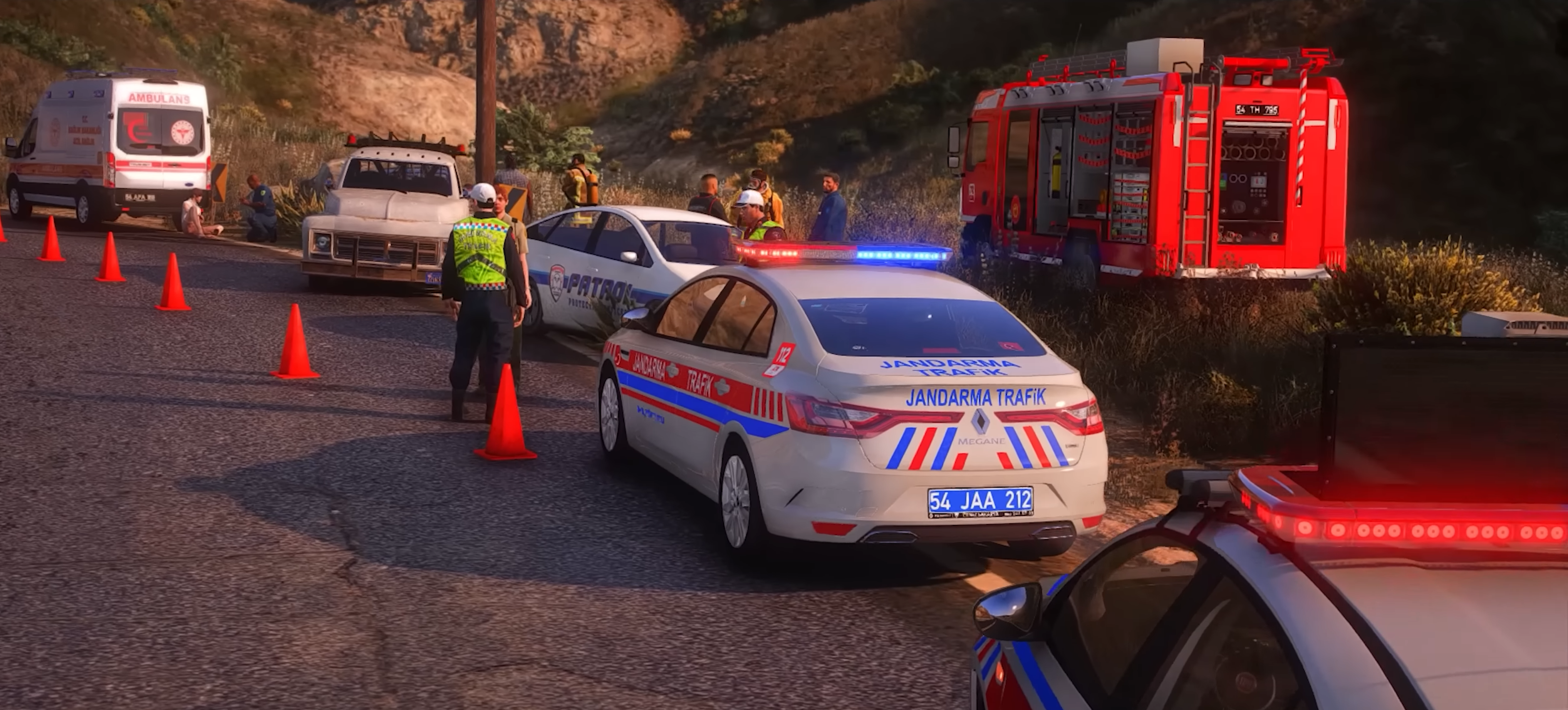 Military Police Traffic Mode Game Screenshot