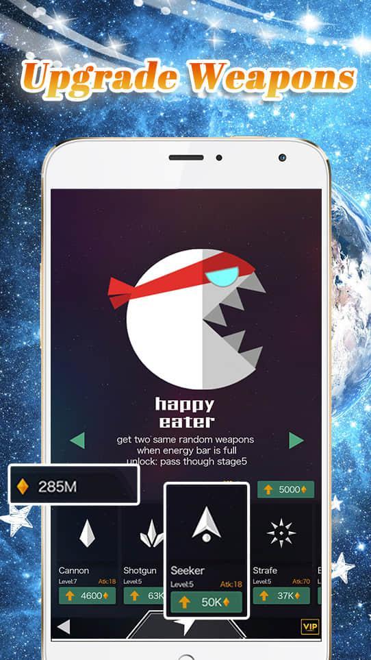 SpaceEater - 팩맨 스페이스 슈팅 게임 게임 스크린 샷