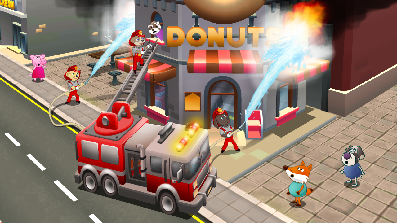 Kids racing. Puppy patrol Game Screenshot