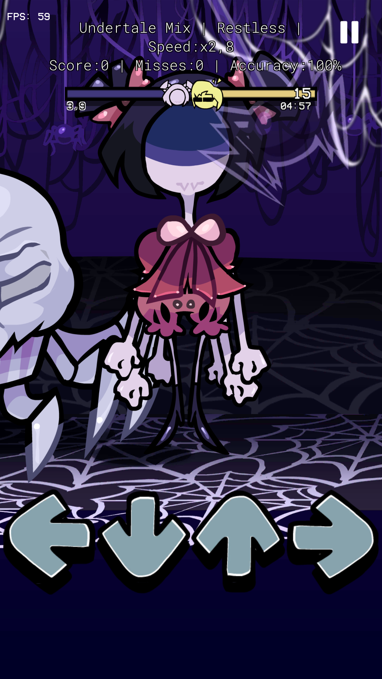 Screenshot of FNF Undertale Mix Door Lore