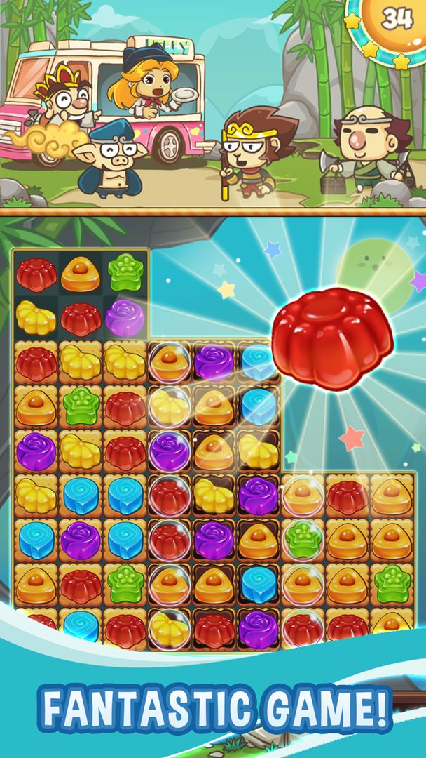 Screenshot of Candy Jelly Sweet pop Lollipop Crush match 3 Free