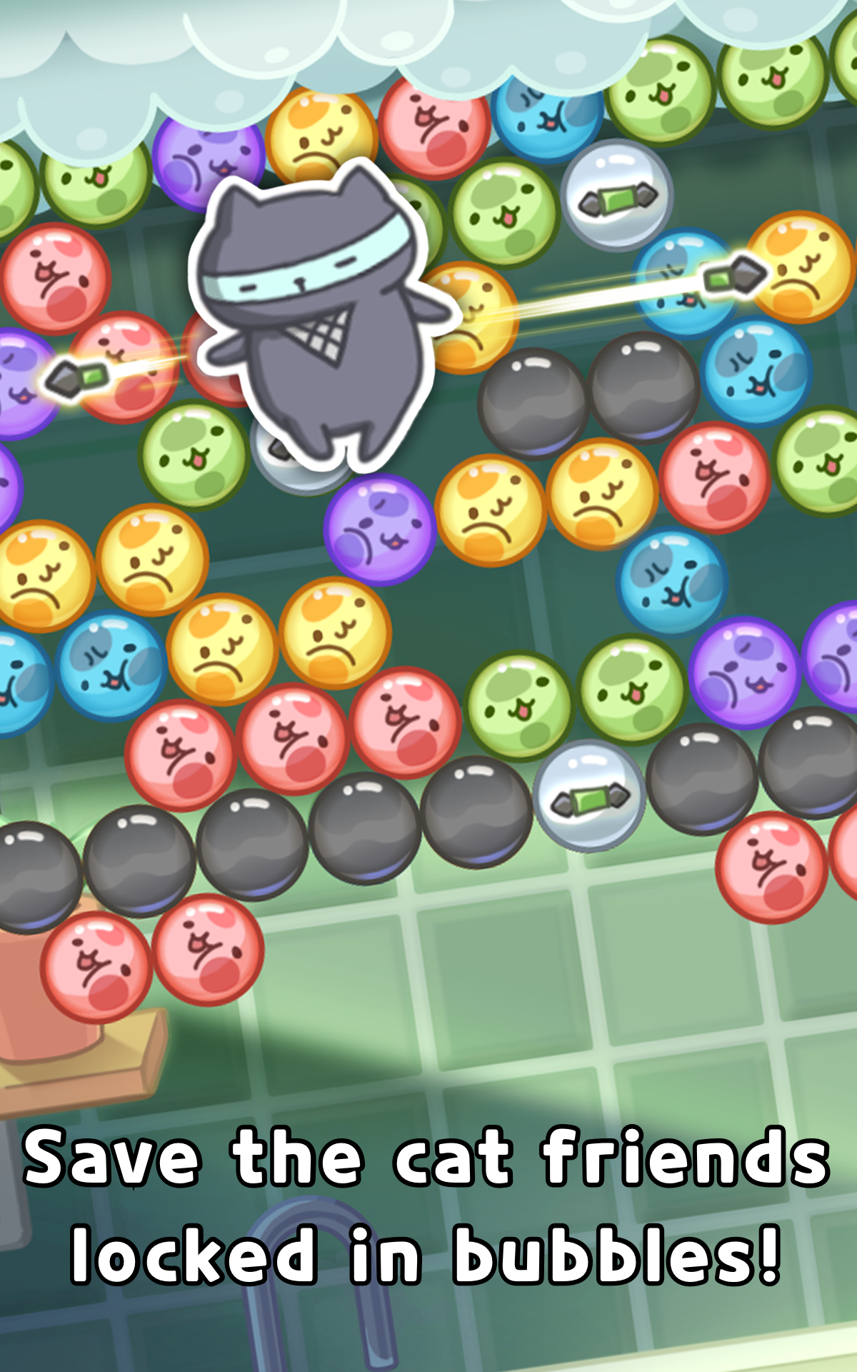 MitchiriNeko Bubble: Shooter Game Screenshot