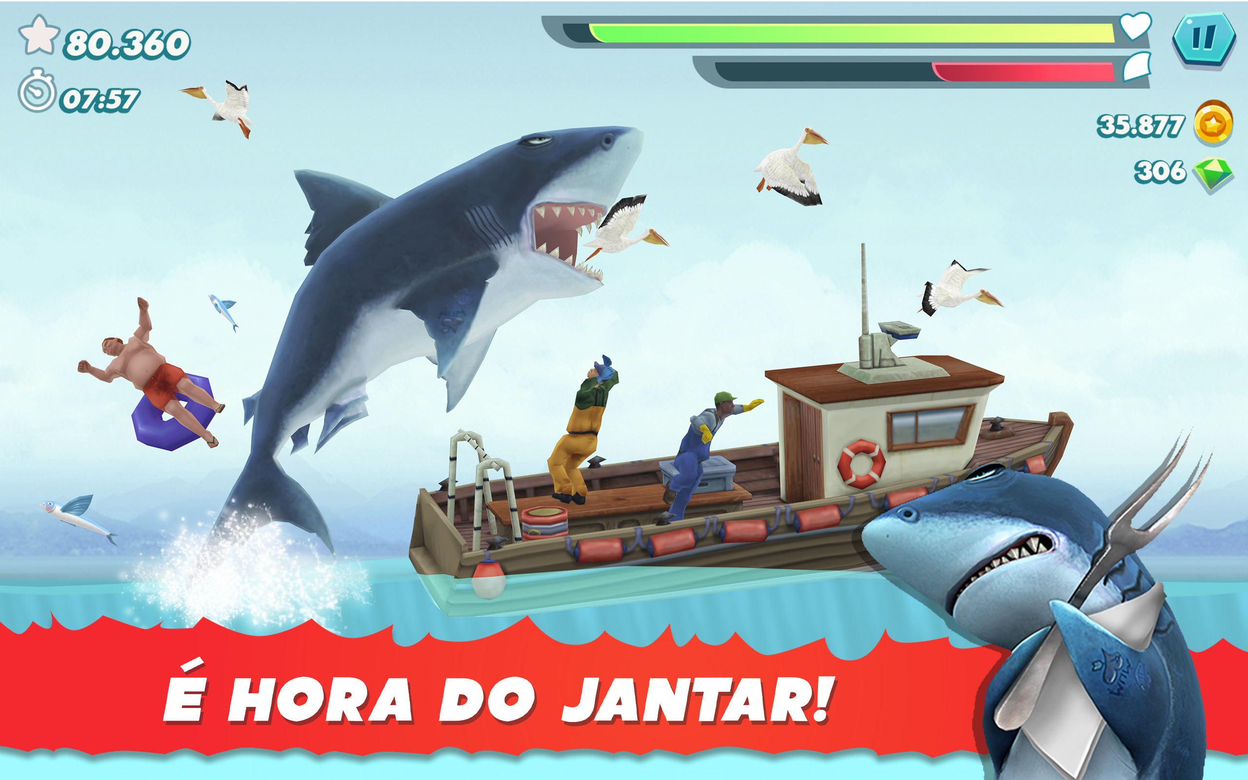 Captura de Tela do Jogo Hungry Shark Evolution: Ataque