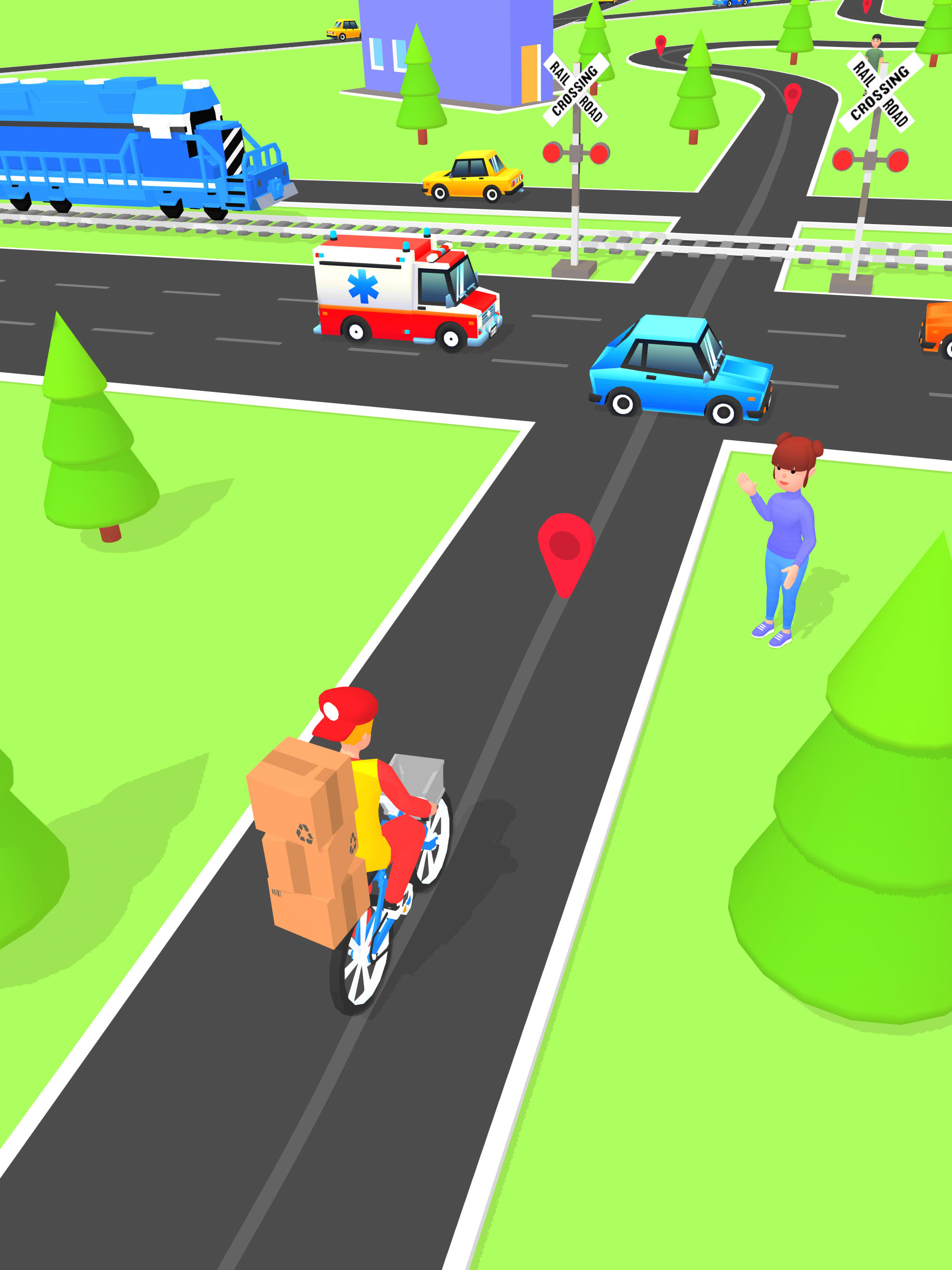 Pizza Delivery Game: Bike Game Game Screenshot