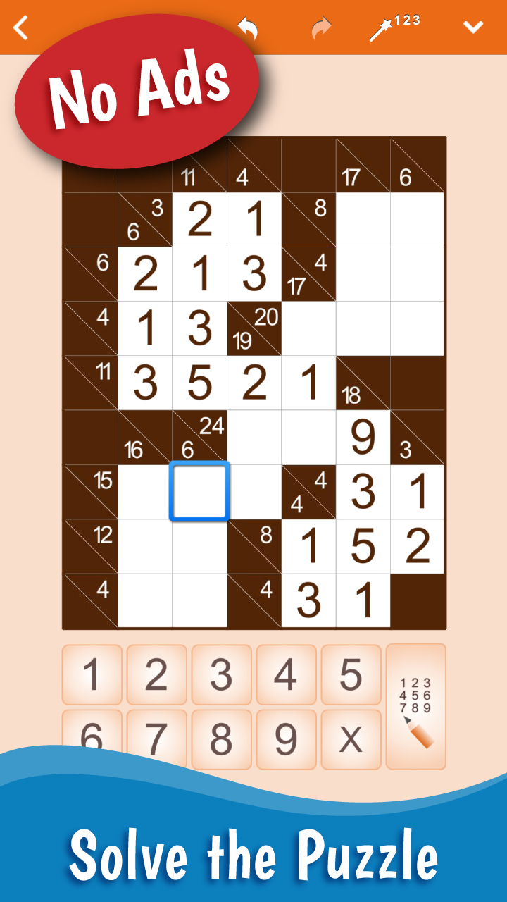 Скриншот игры Kakuro: Number Crossword