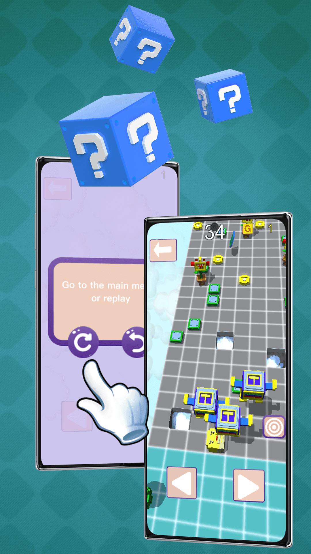 Rolling Pixel Blocks screenshot game