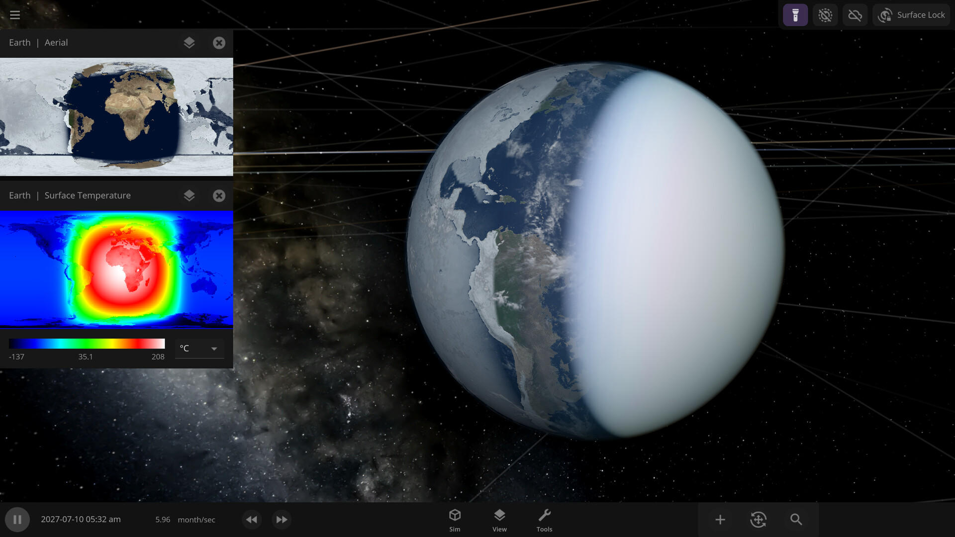 Screenshot of Universe Sandbox