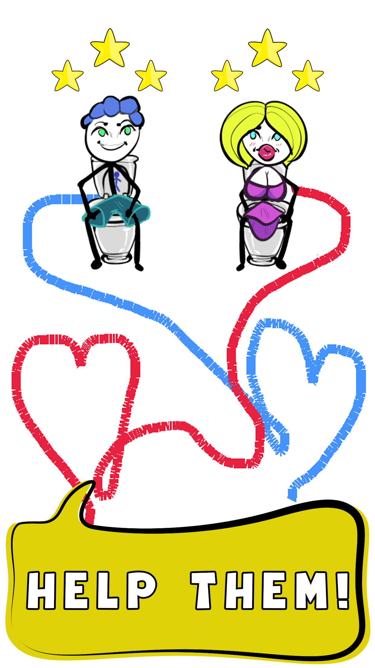 Stickman Toilet: Draw Path Game Screenshot