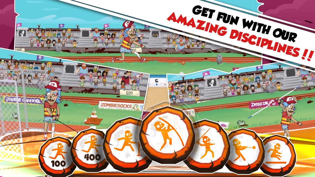 Zombies Olympics - Rio 2016 ゲームのスクリーンショット