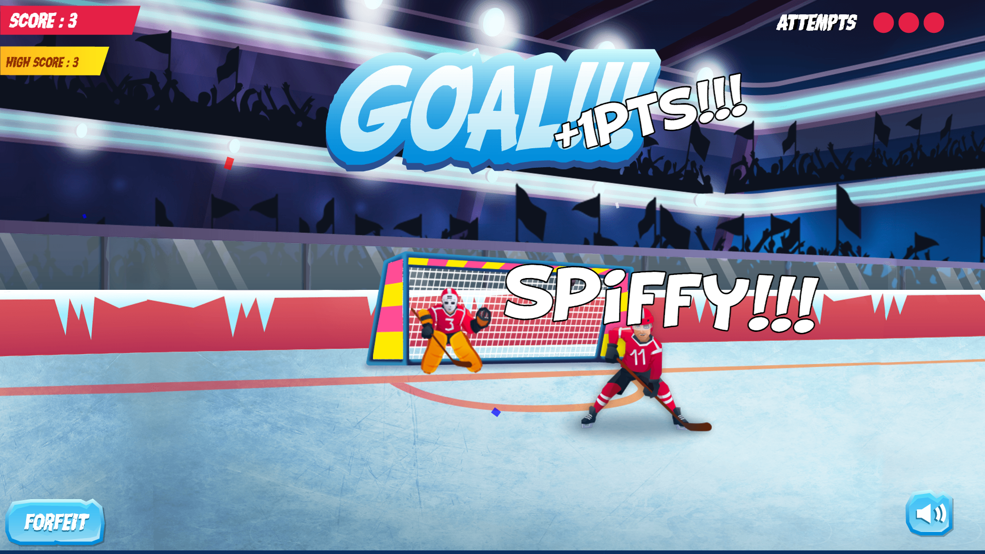 Ice Hockey Shootout Game Screenshot