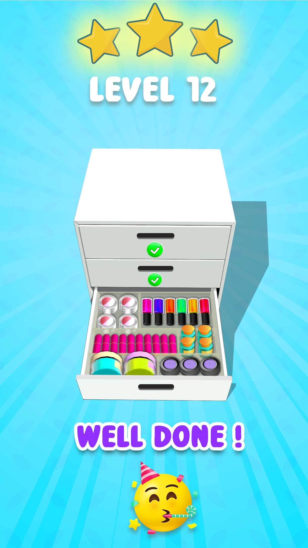 Screenshot of Fill the Makeup Organizer Game