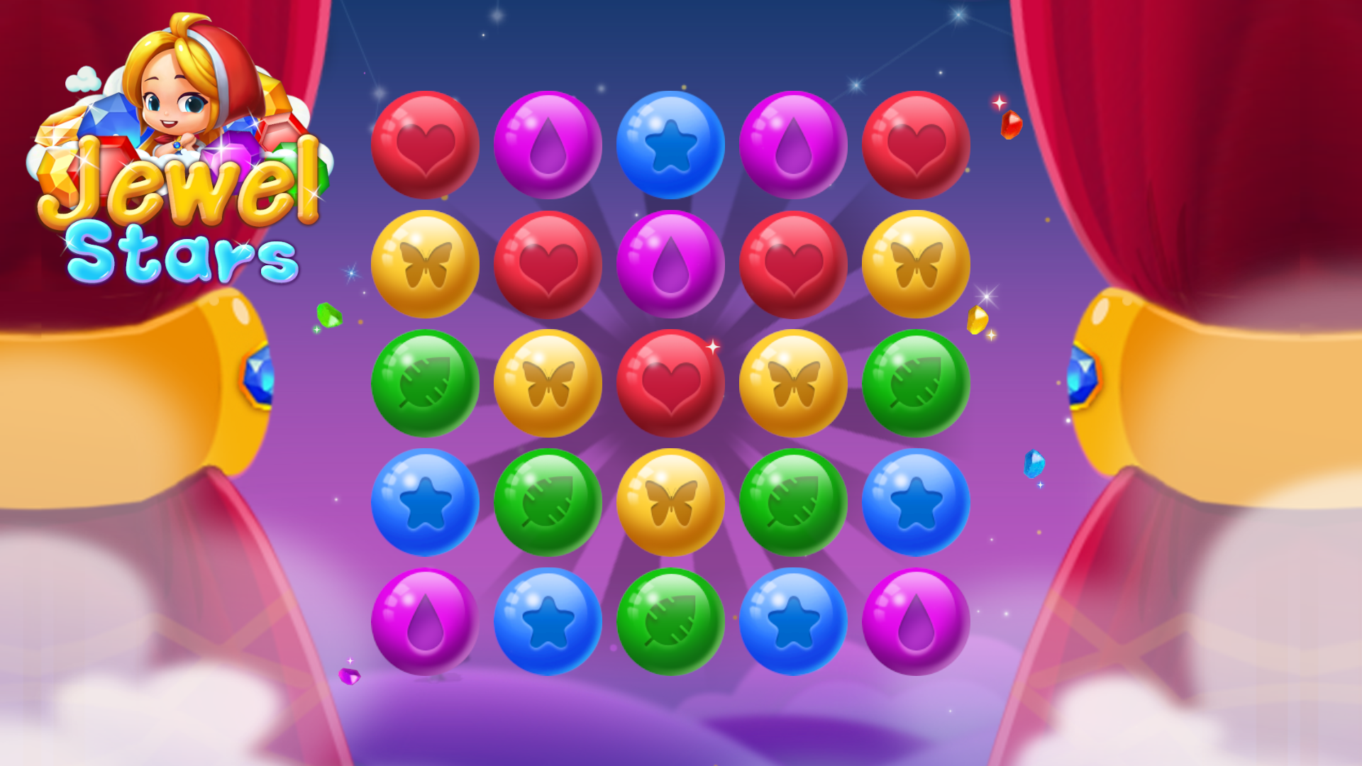 Jewel Stars-Link Puzzle Game Game Screenshot