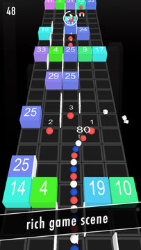 Balls Snake-Hit Up Number Cube Game Screenshot