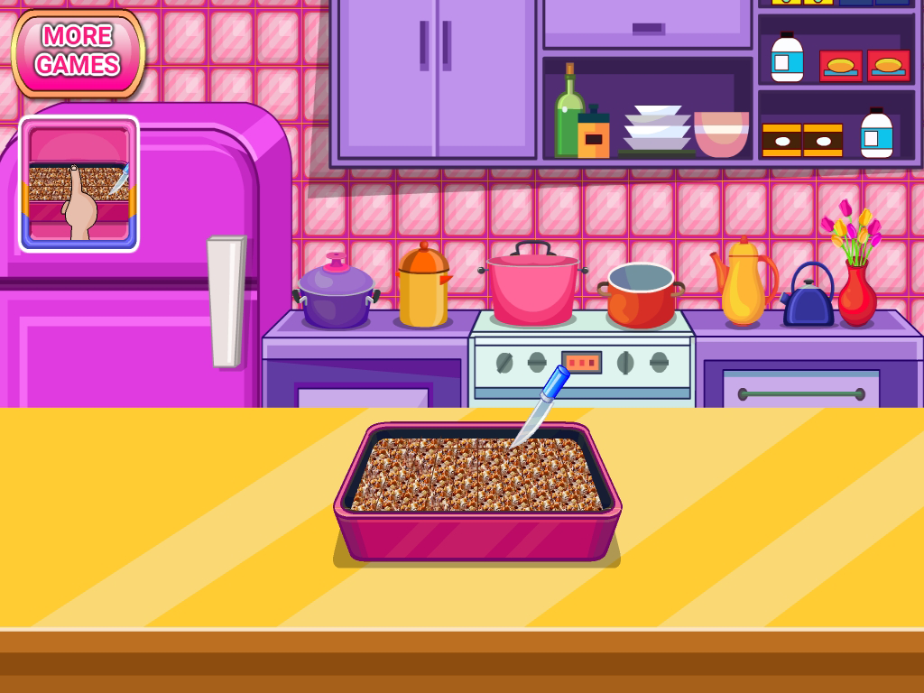 Cuplikan Layar Game Walmut And Marshmallow Brownies With Chocolate