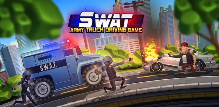 Banner of Elite SWAT Car Racing: เกมขับรถบรรทุกของกองทัพบก 3.62