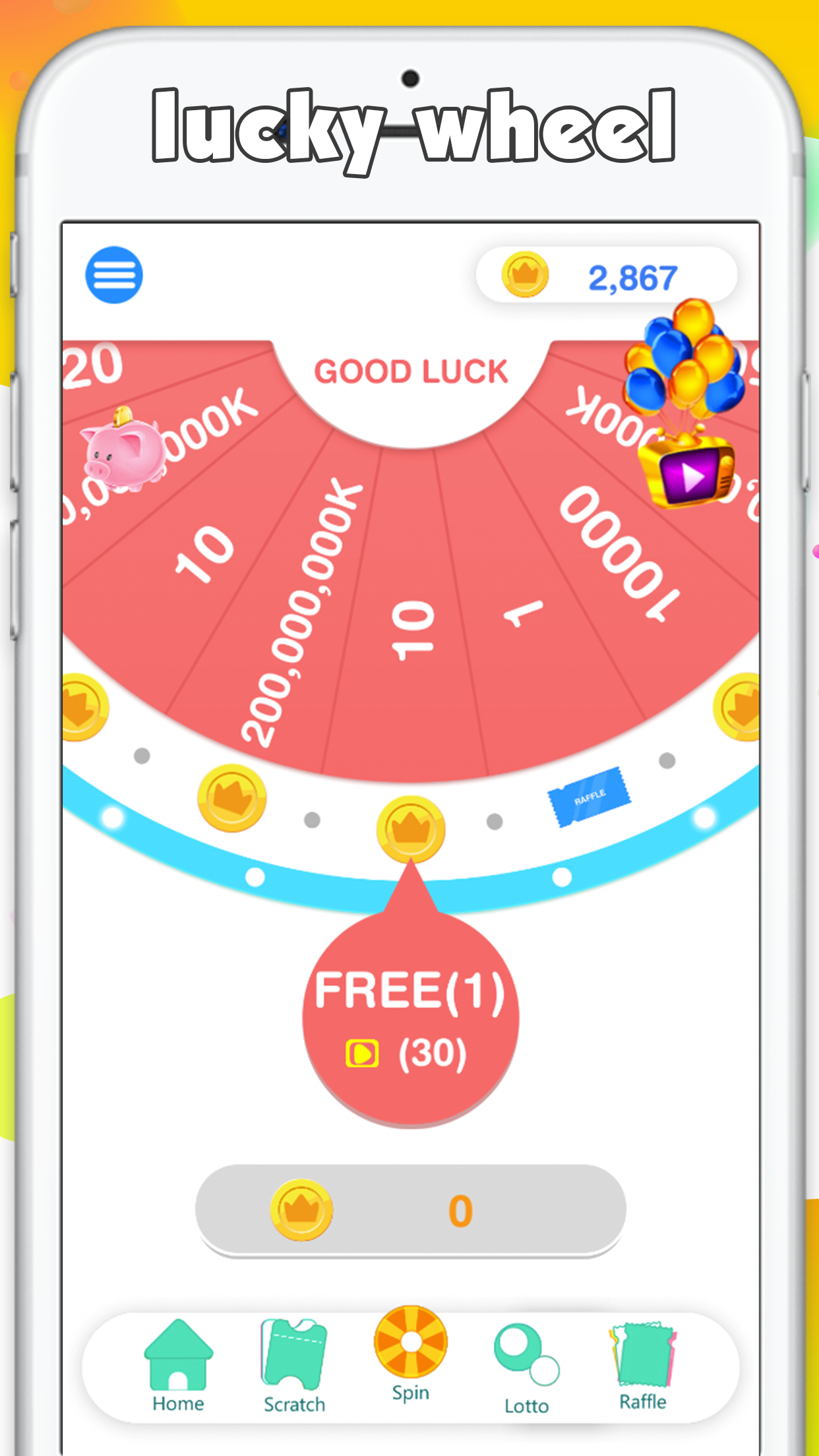 Screenshot 1 of Lucky Spin - ကြီးမားသောဆုလာဘ်များရယူပါ။ 1.0.14
