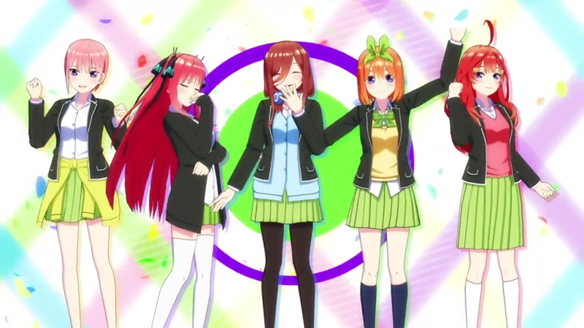 Screenshot of the video of The Quintessential Quintuplets: The Quintuplets Can’t Divide the Puzzle Into Five Equal Parts