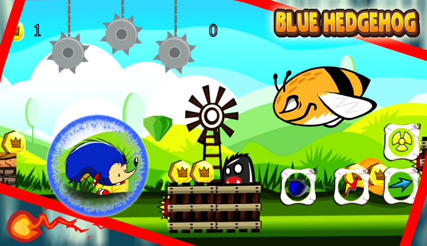 Blue Hedgehog Speed Runner screenshot game