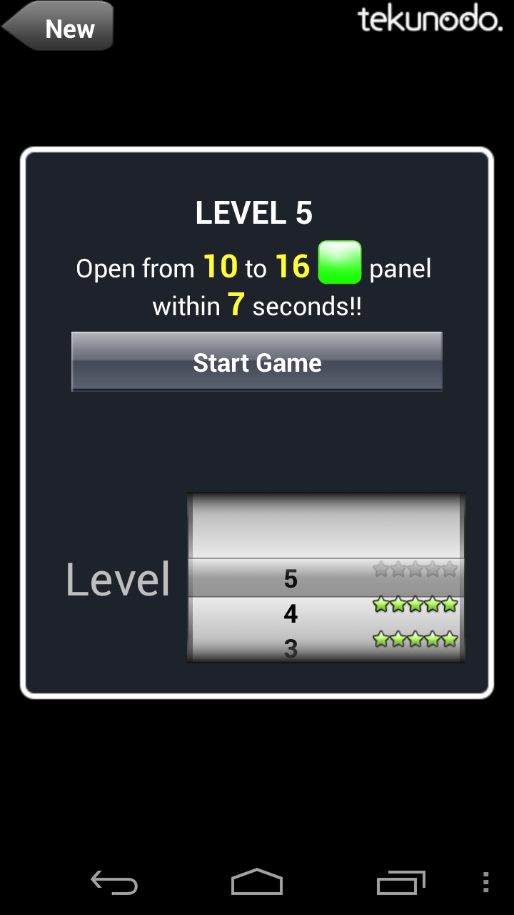 Touch the Numbers for Android Game Screenshot