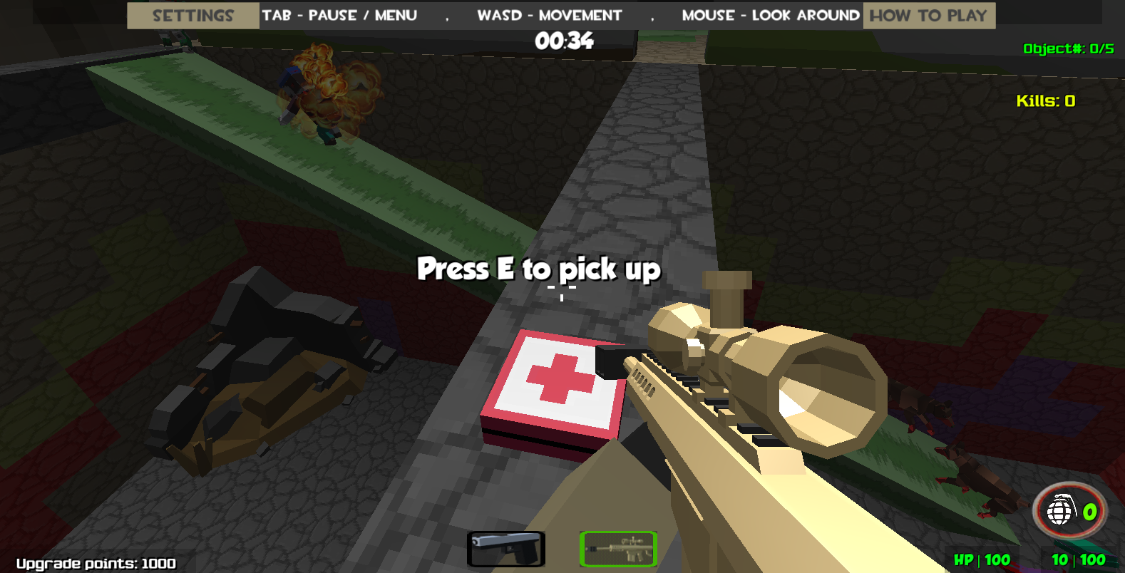 Zombie Arena 3D Survival Offline Game Screenshot