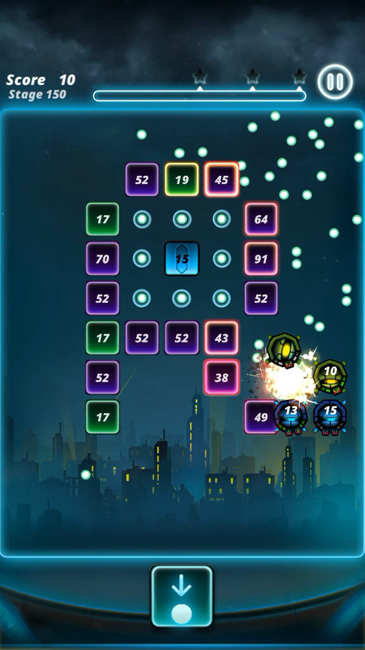 Скриншот игры Brick puzzle master : ball vader