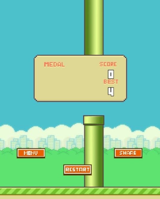 Flappy Bird遊戲截圖