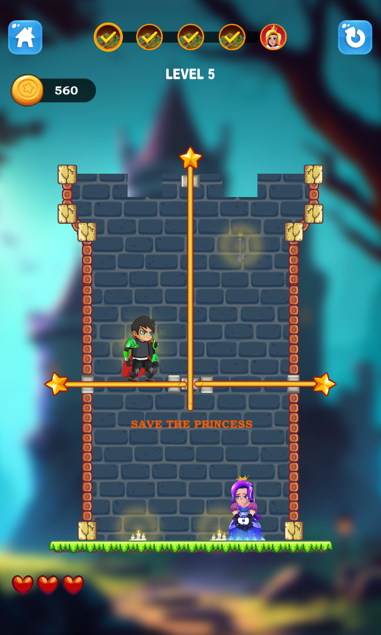 Be a Hero: Rescue Princess ภาพหน้าจอเกม