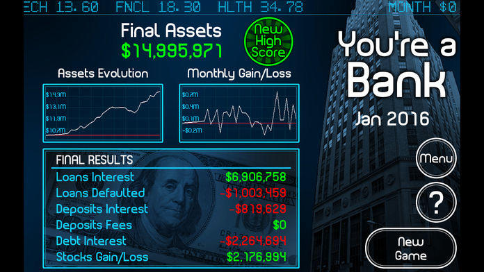 You're a Bank Game Screenshot