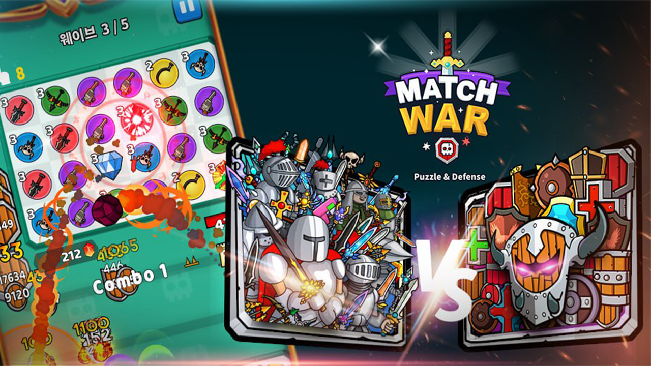 Cuplikan Layar Game Match War! : Puzzle & Defense