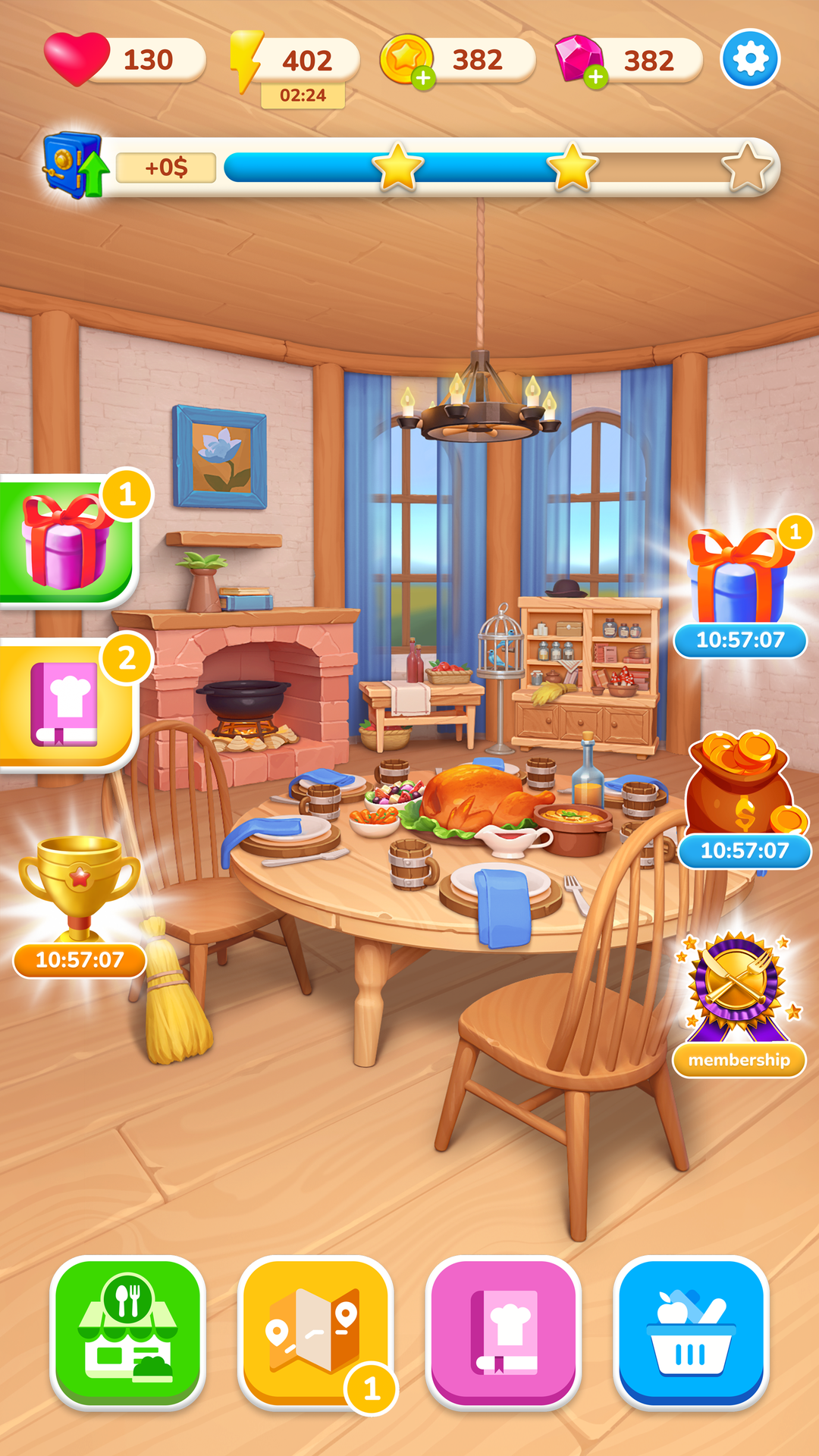 Merge Meal: 맛있는 카페 이야기 게임 스크린 샷