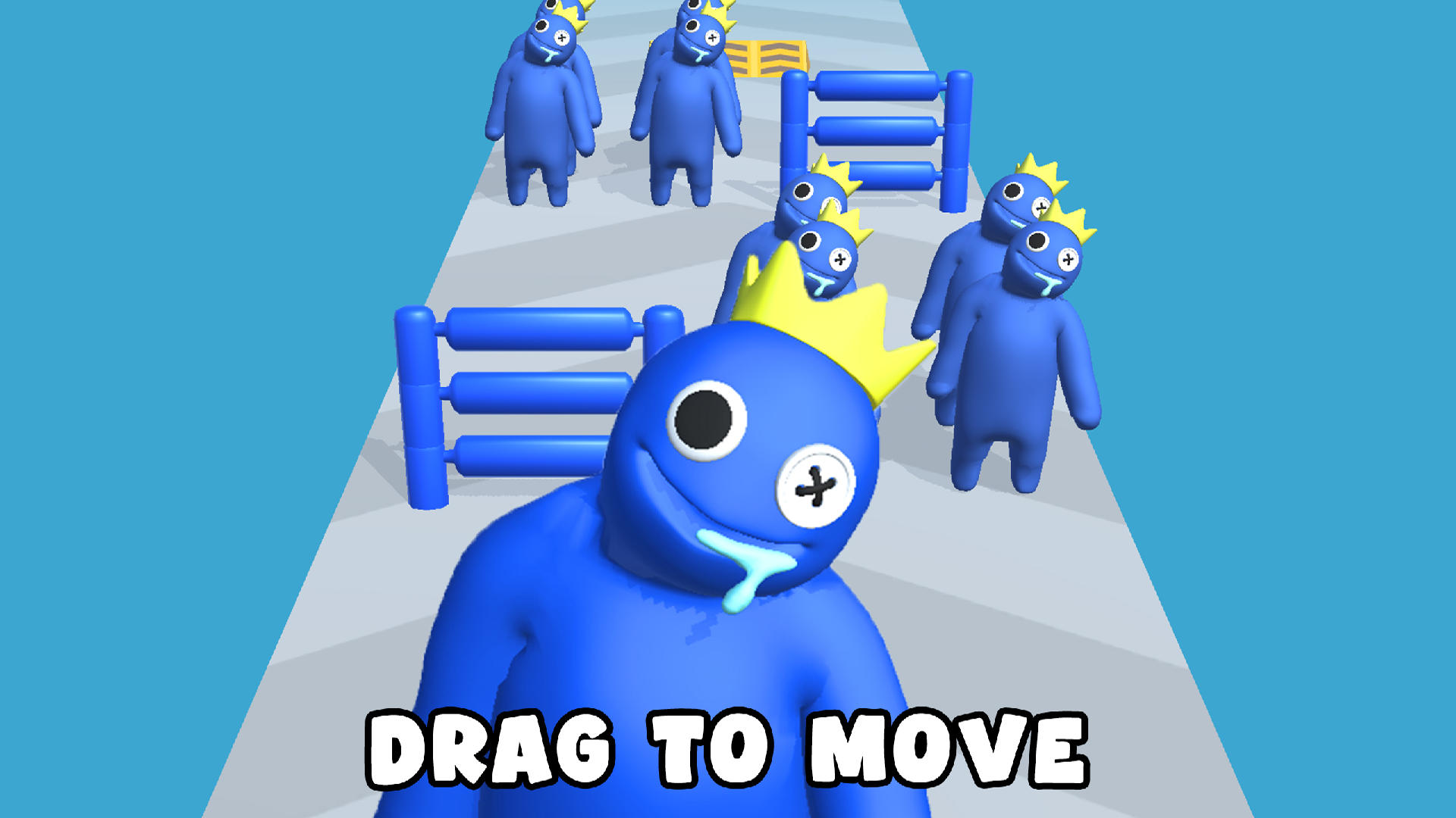 Blue Run And Merge Friends Game Screenshot