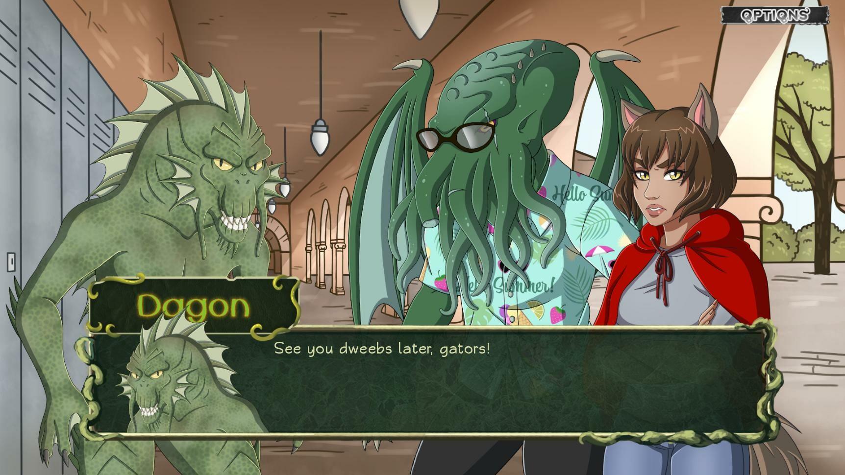 Screenshot of Tentacle Prawn: (Actually) A Cthulhu Dating Sim