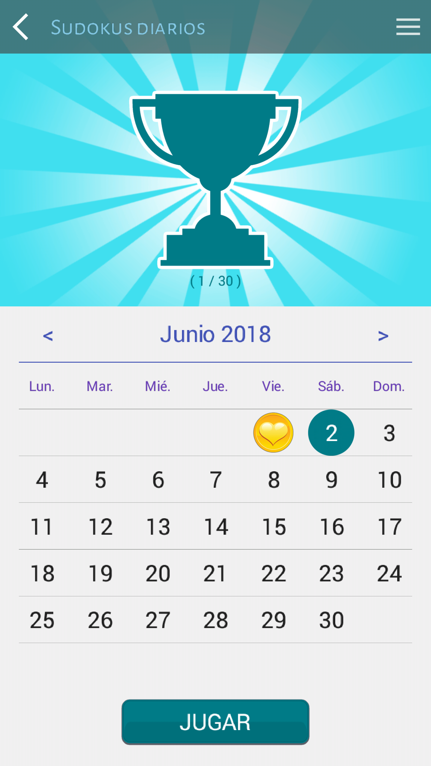 Captura de Pantalla del Juego Sudoku en español
