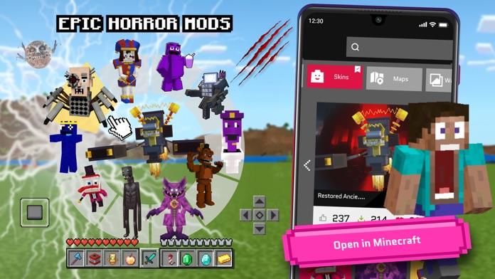 Horror Mods for Minecraft PE ภาพหน้าจอเกม