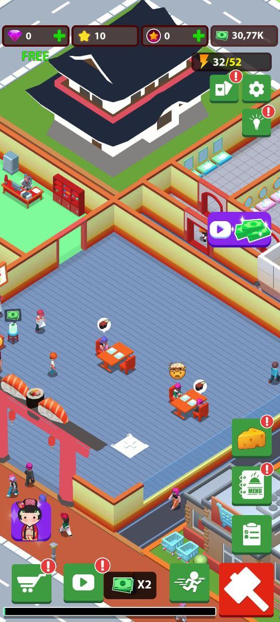 Dream Sushi Tycoon - Idle Game Game Screenshot