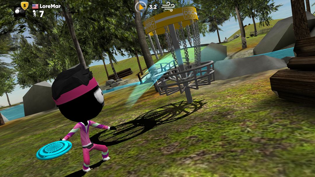 Screenshot of Stickman Disc Golf Battle