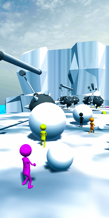 Snow Ball Race 3D Strike Game Game Screenshot