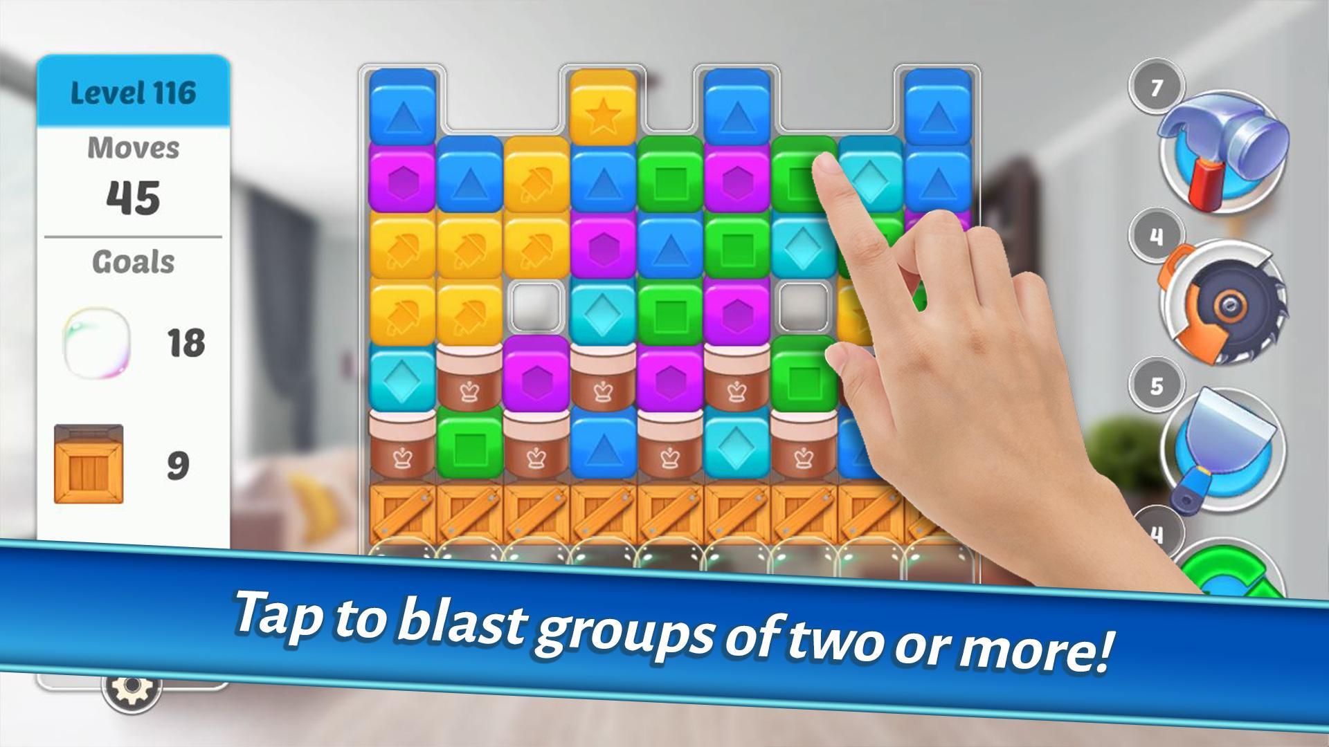 Home Designer - Match + Blast to Design a Makeover 遊戲截圖