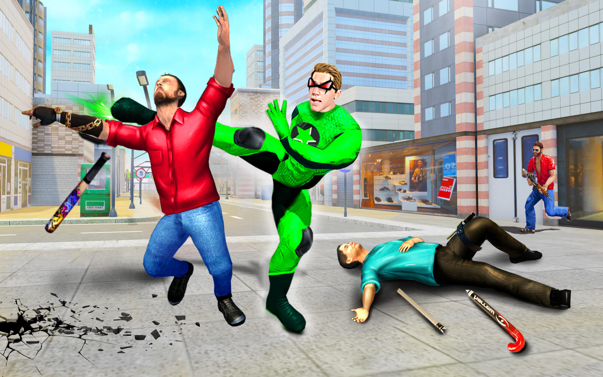 Screenshot 4 of Police Green Sticky Robot Hero 1.0
